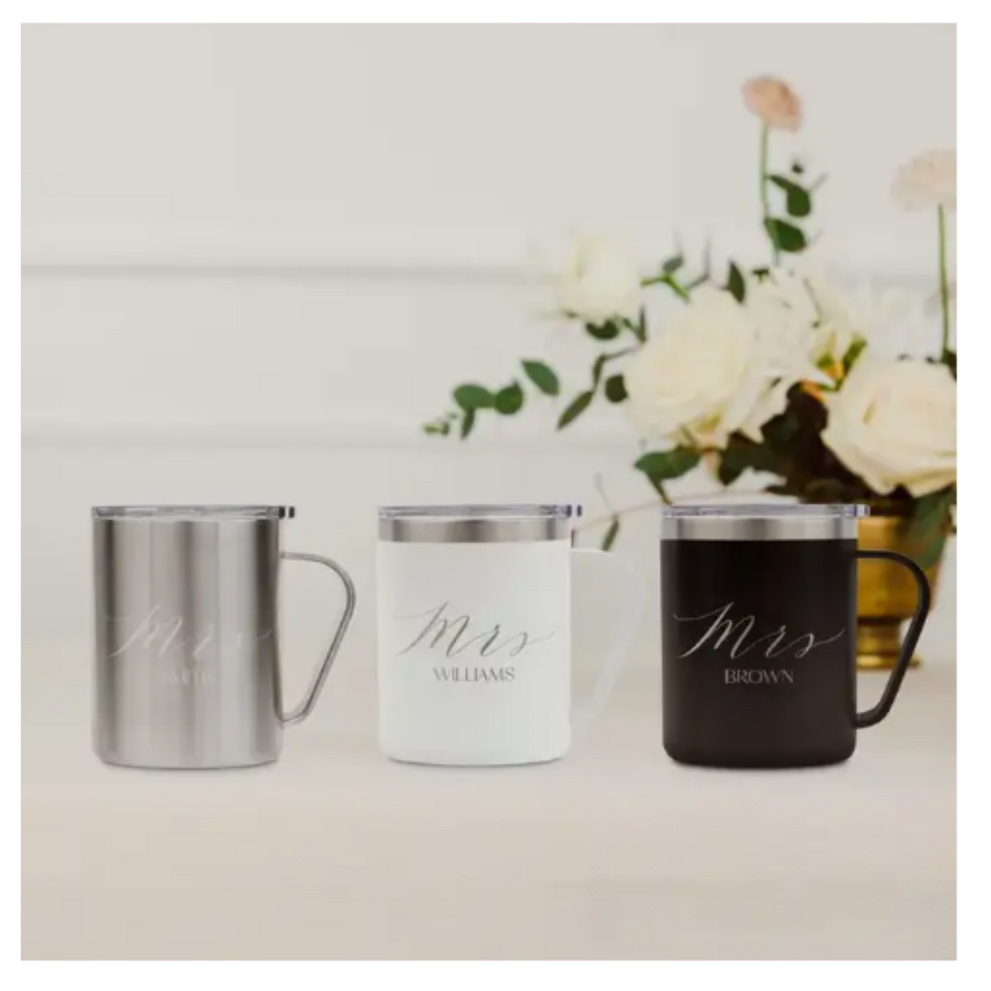 Insulated Metal Travel Coffee Mug