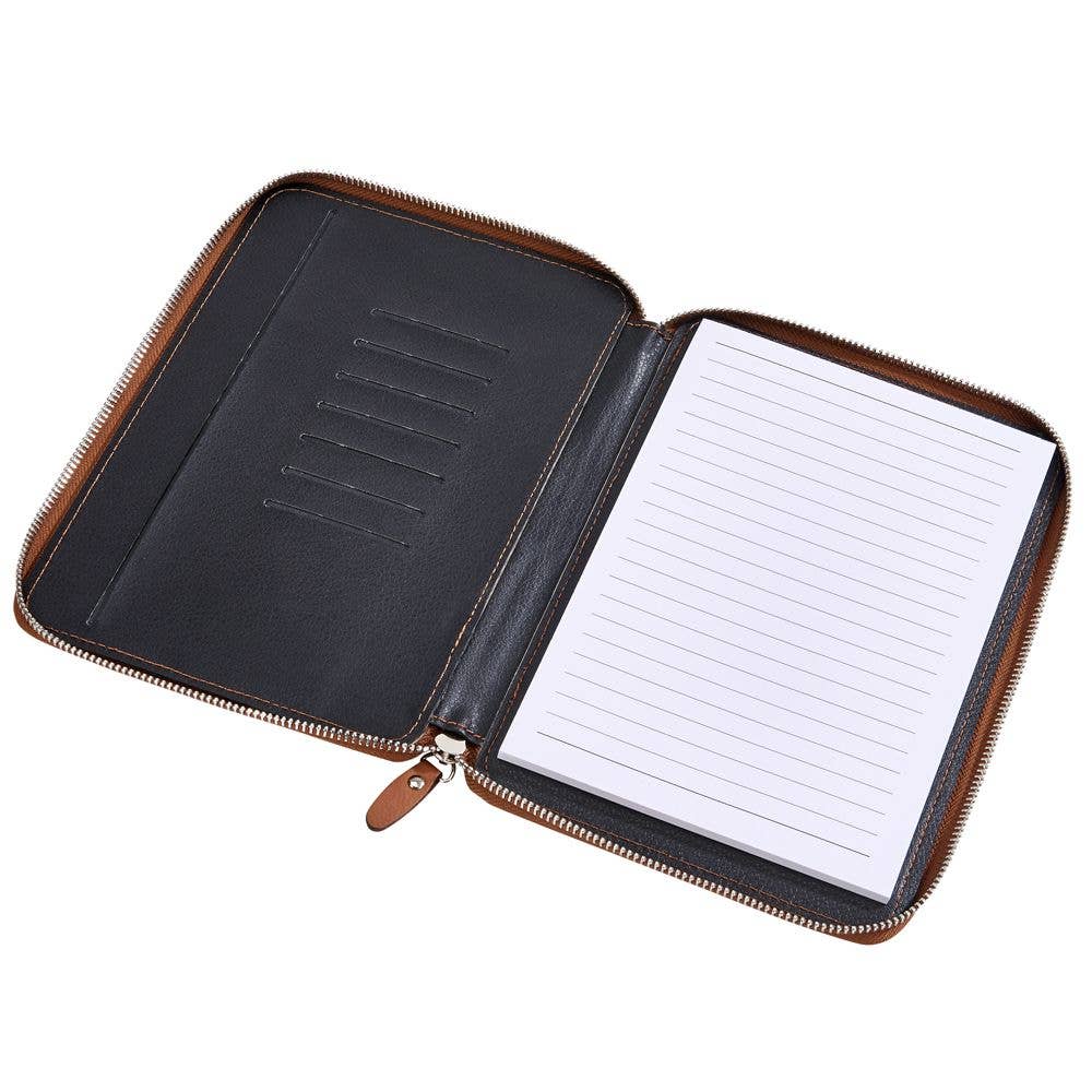 Leatherette Zippered Case Caramel 9" X 6.5"