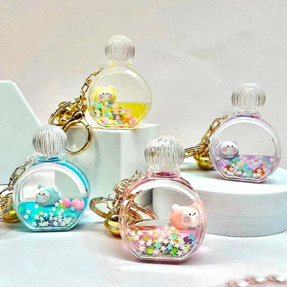 KITTY PERFUME BOTTLE FLOATY KEY CHARM
