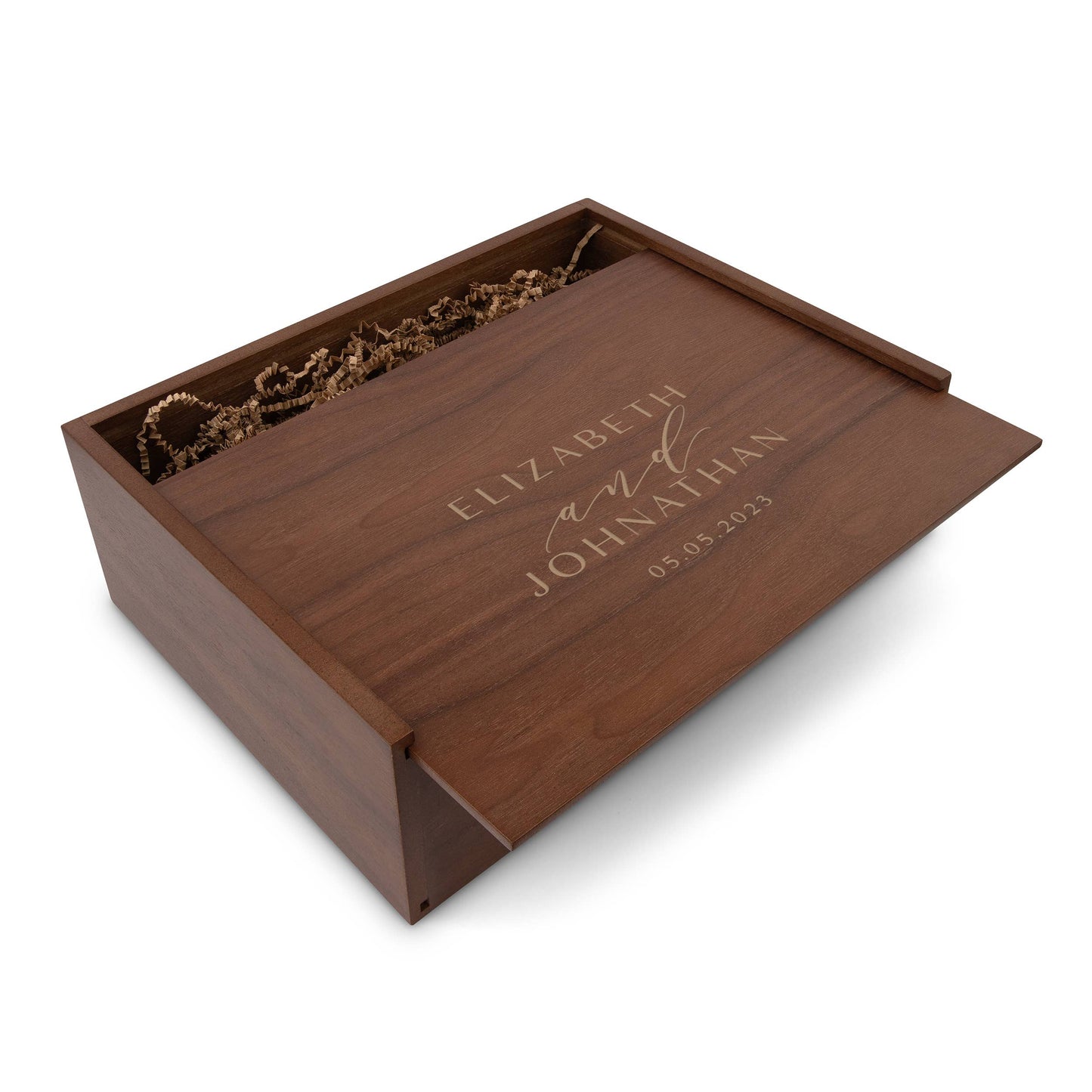 Wood Gift Box with Sliding Lid