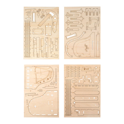 3D Laser Cut Wooden Puzzle: Piano