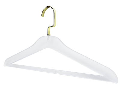 Frosted Acrylic Hangers with Bar - 10 pack