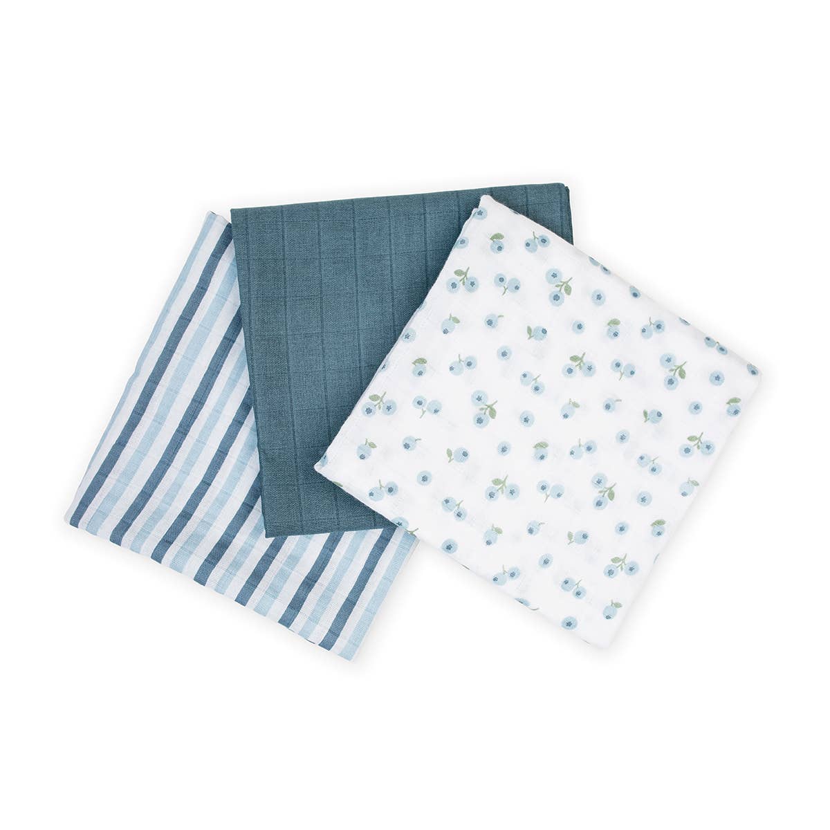 3pk Muslin Receiving Blankets - Blueberries