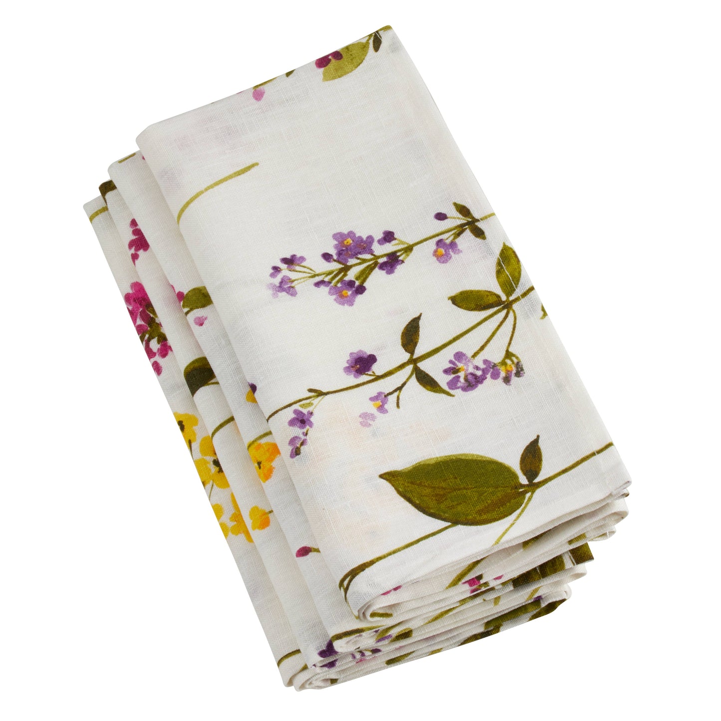 Watercolor Floral Stems Napkin