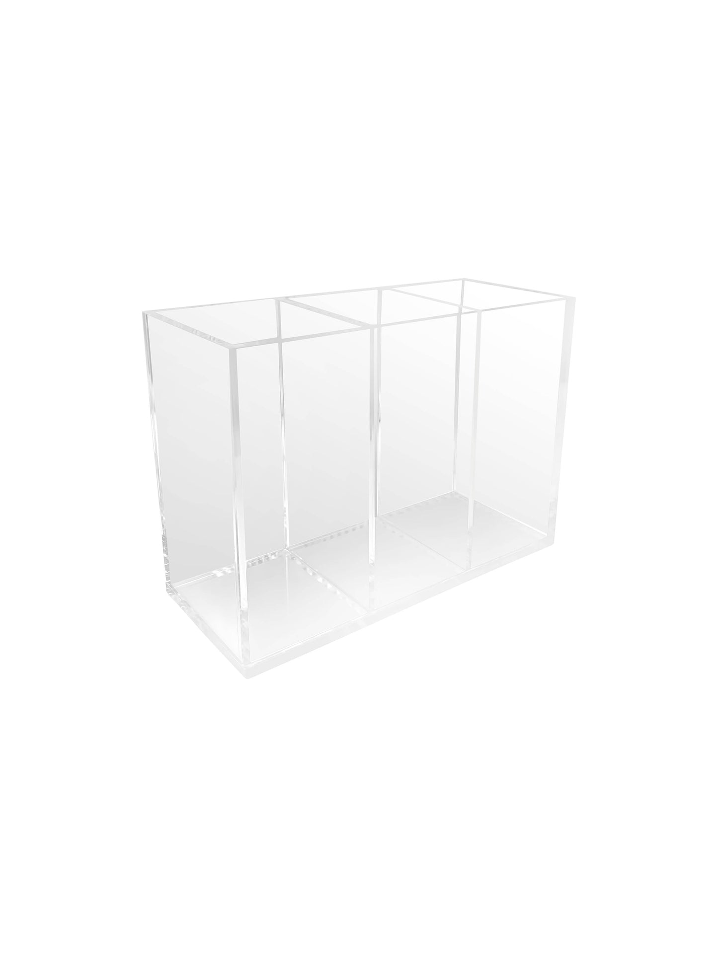 3 Section Acrylic Flatware Caddy