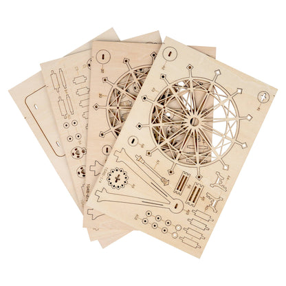 3D Laser Cut Wooden Puzzle: Ferris Wheel