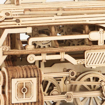 3D Laser Cut Wooden Puzzle: Steam Express