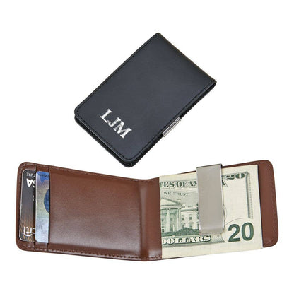 Brown Leather Billfold Style Case With Money Clip