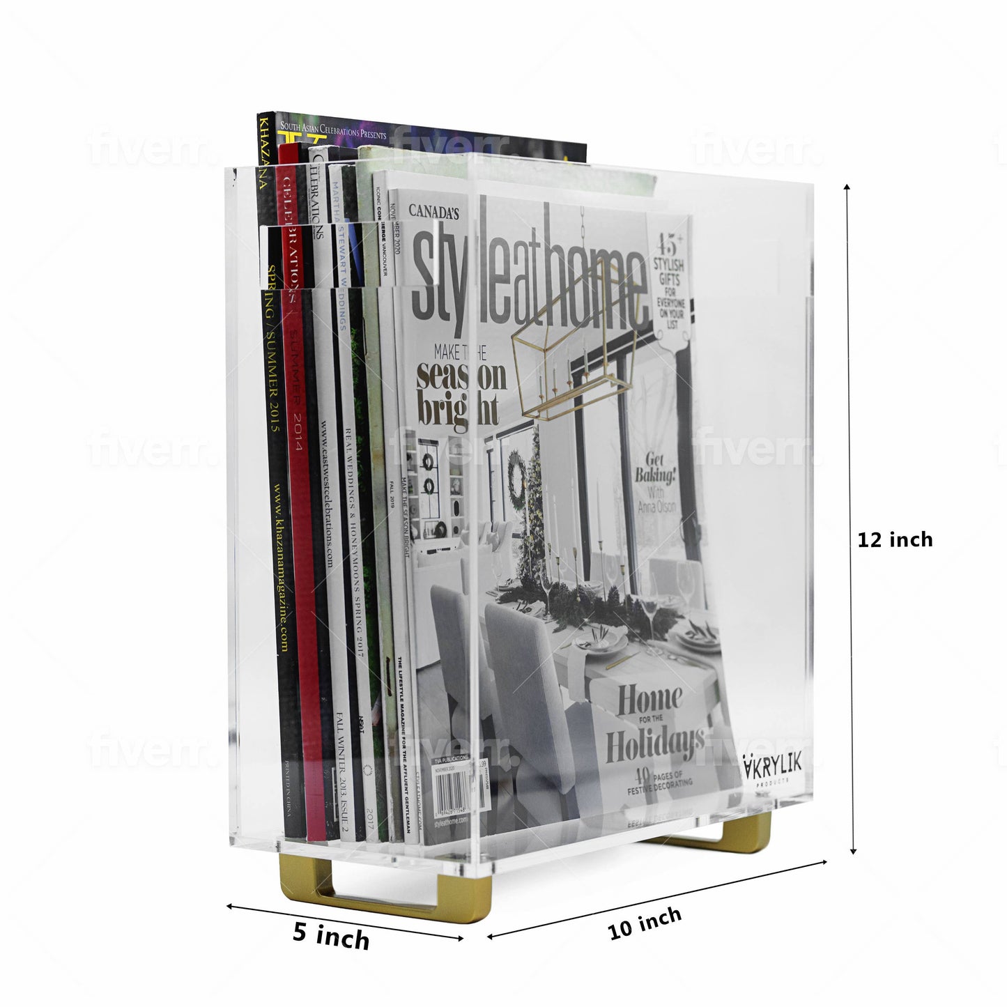 Slim Magazine Holder Acrylic