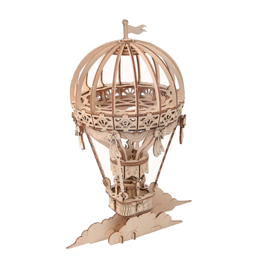 3D Laser Cut Wooden Puzzle: Hot Air Balloon