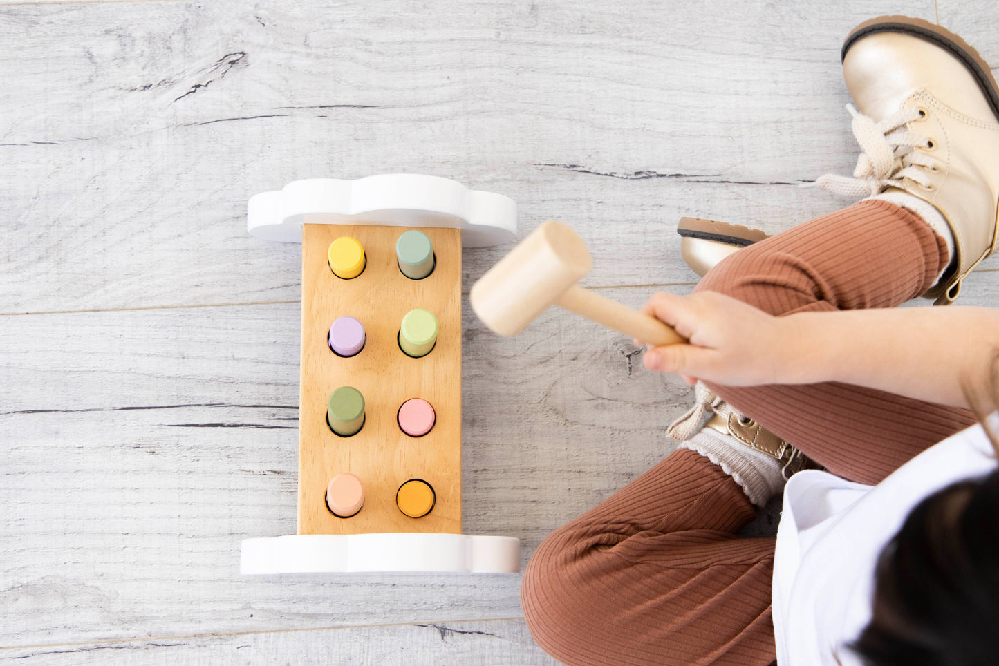 Wooden Hammer Bench Toy