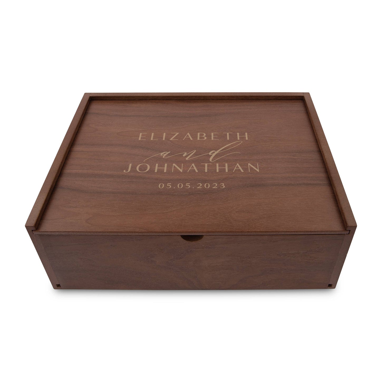 Wood Gift Box with Sliding Lid