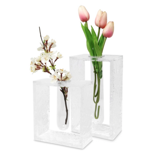 Acrylic Vase with Tube Inlay