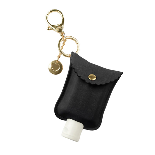 Black Cute 'n Clean™ Hand Sanitizer Charm Keychain