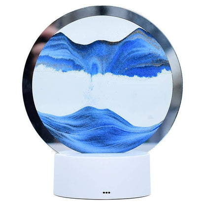 Moving Sand Painting Hourglass Sandscape 3D Led Table Lamp I