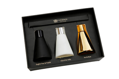 S/3 Diffusers- White/Black/Gold - Assorted Scents