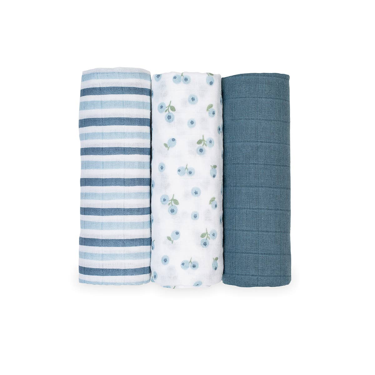 3pk Muslin Receiving Blankets - Blueberries