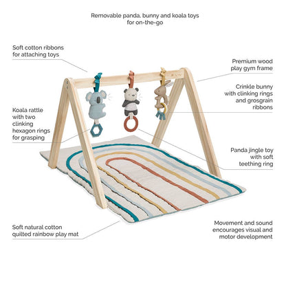 Bitzy Bespoke Rainbow Ritzy Activity Gym™ Wooden Gym