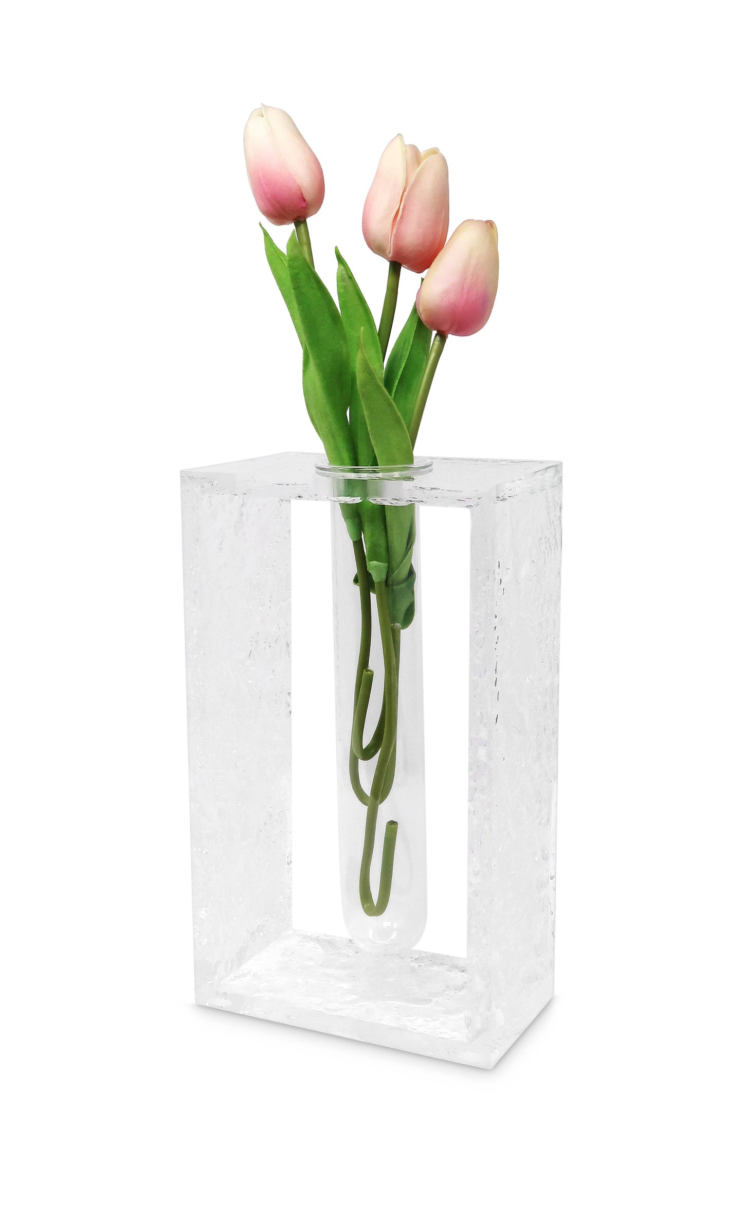 Acrylic Vase with Tube Inlay