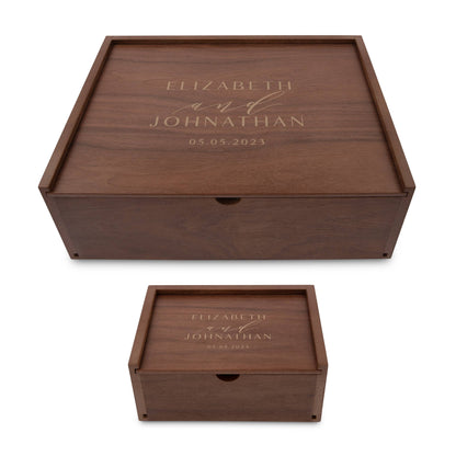 Wood Gift Box with Sliding Lid