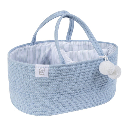 Rope Diaper Caddy | Misty Blue